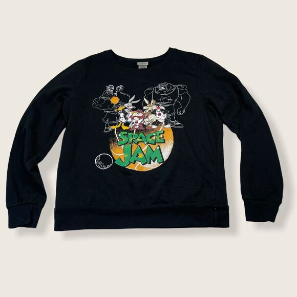 Space Jam Tops - Space Jam Looney Tunes Sweatshirt Black Womens Size Medium Taz Bugs Bunny